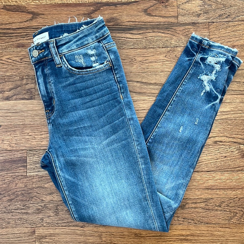 Flying Monkey Distressed Skinny Jean